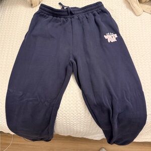 Navy Sweatpants white fox